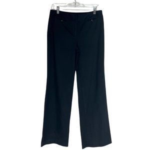 Ann Taylor Women's Size 4 Wide Leg Dress Pants Zip Fly Cotton Solid Black